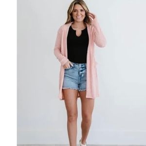 Old navy cardigan open  color salmon size M